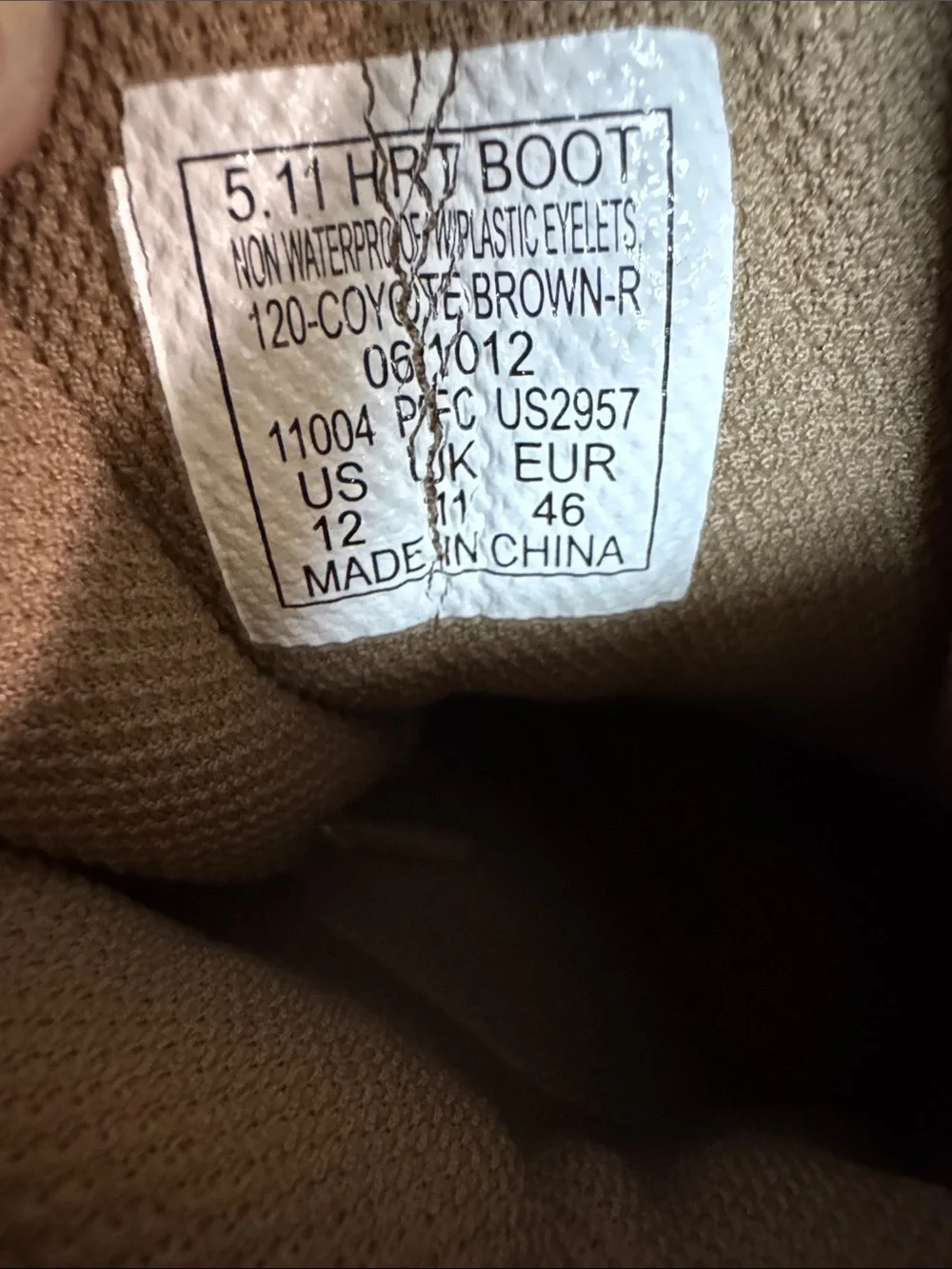 5.11 Tactical HRT Desert Boots - Tan Men’s Size 12 NEW WITH TAGS